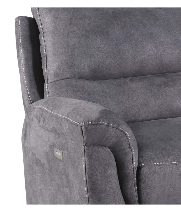 Sofá Basil reclinable eléctrico gris