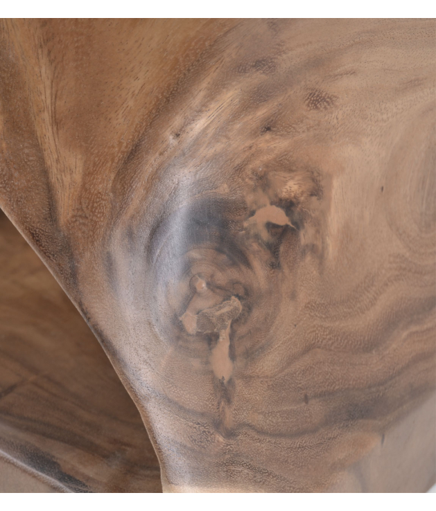 Taburete cuadrado tronco curvo