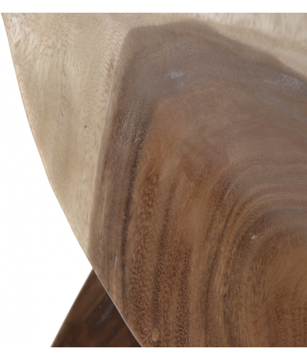 Taburete cuadrado tronco curvo