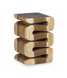 Taburete cuadrado tronco... 2