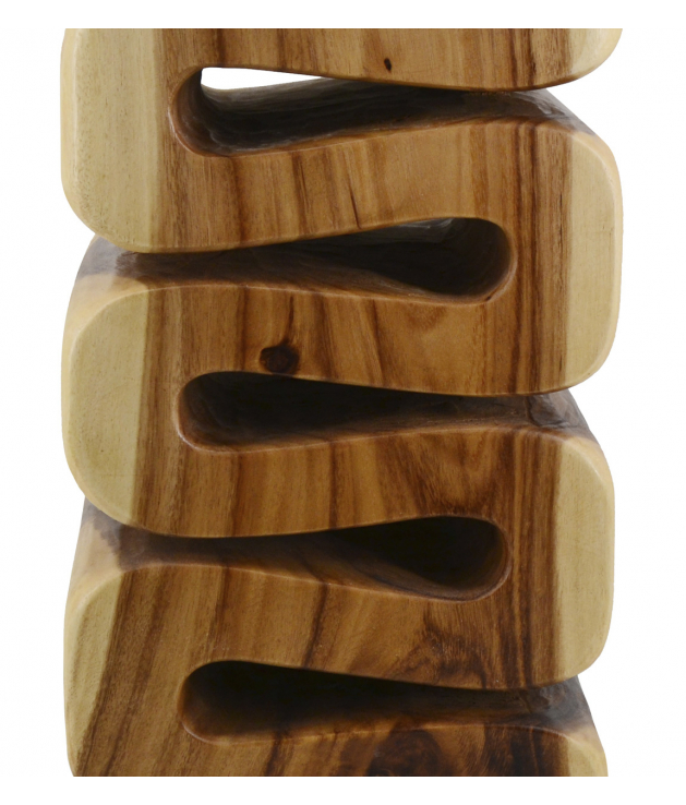 Taburete cuadrado tronco espiral Taburete cuadrado tronco espiral