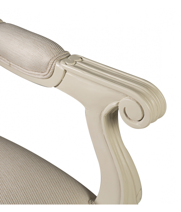 Sillón vintage Louis blanco tapizado