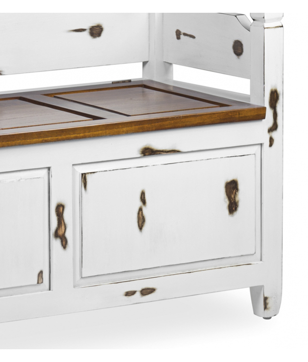 Banco baúl combinable blanco