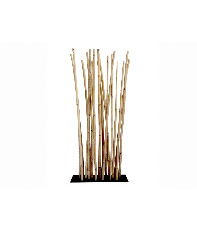 Pasto Ruidoso Regularmente Separador ambientes cañas bambú curvadas con base metal
