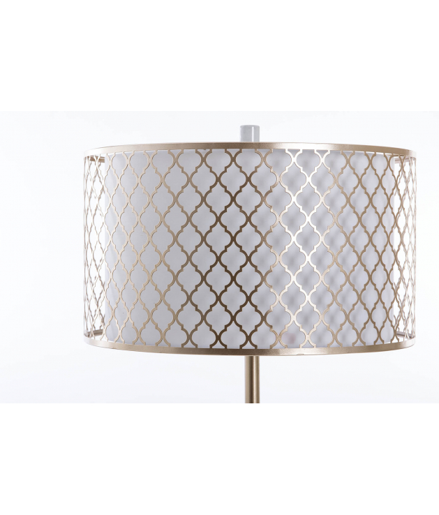 Lámpara de pie metal dorada-blanca Lámpara de pie metal dorada-blanca