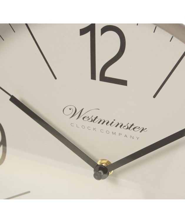 Reloj de pared 30 cm metal plateado