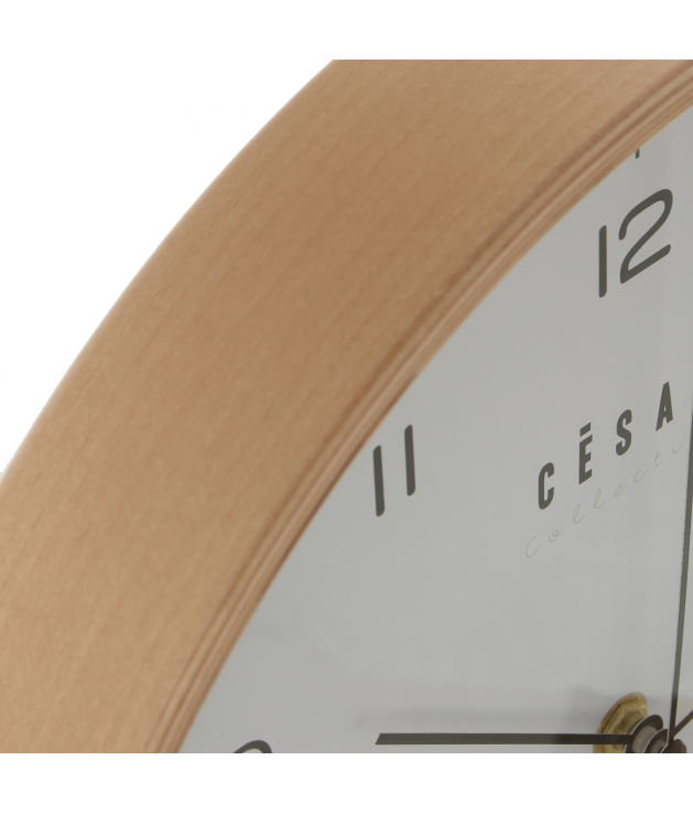 Reloj pared madera color haya 32 cm Reloj pared madera color haya 32 cm