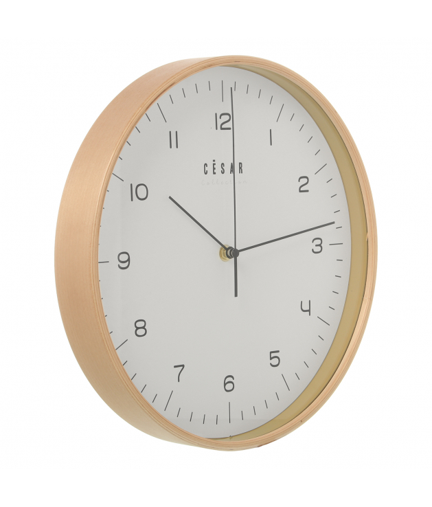 Reloj pared madera color haya 32 cm Reloj pared madera color haya 32 cm