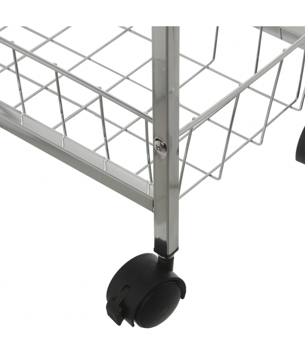 Carro baño c/2 estantes y cesta