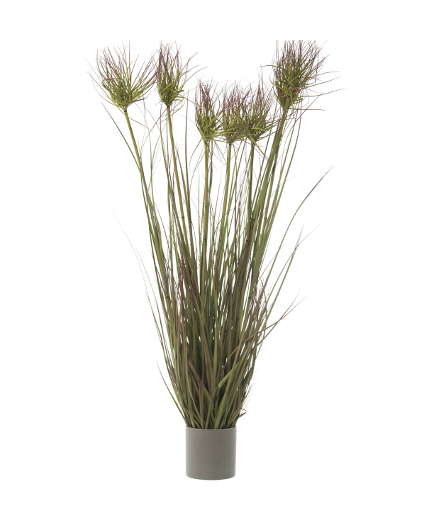 Set 2 planta PVC hierba c/flores 122 cm