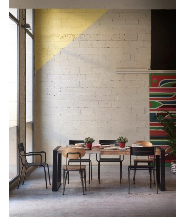 Mesa de comedor extensible AM-109 forja 130 cm