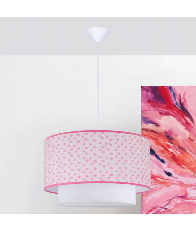 Lámpara de techo infantil Corazones pantallas
