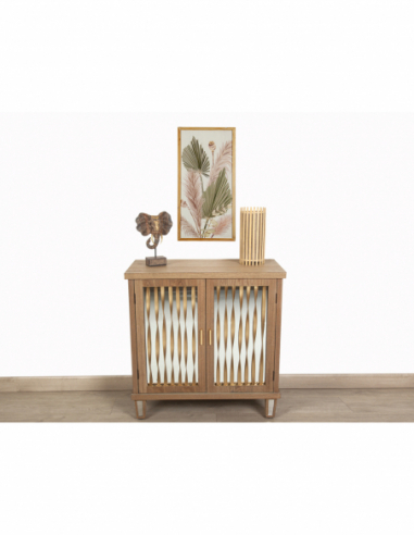 Aparador 2 puertas madera pino y metal