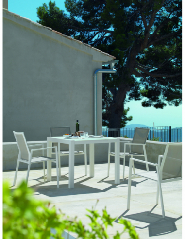 Silla de comedor blanca y beige White