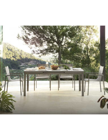 Mesa de comedor extensible marrón White