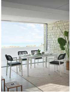 Silla exterior blanco y... 2