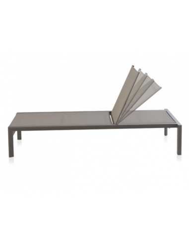 Tumbona aluminio taupe White