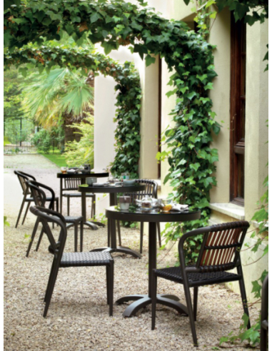 Mesa de comedor de jardín Delta redonda