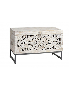 Baúl en madera de mango y...