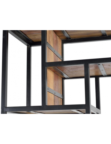 Librería de metal con puerta abatible