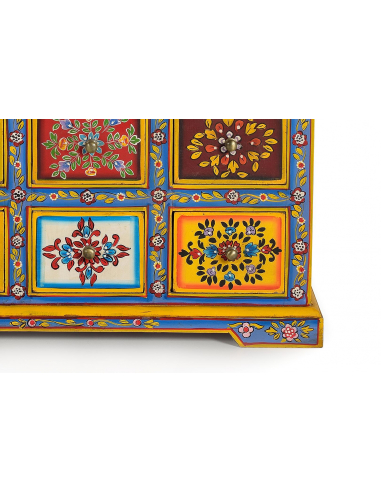 Cómoda 9 cajones en madera de mango