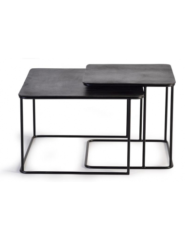 Set de 2 mesas de metal