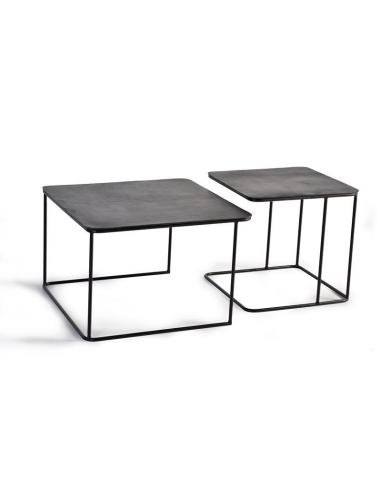 Set de 2 mesas de metal