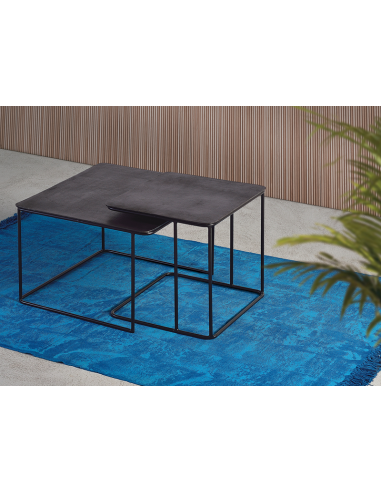 Set de 2 mesas de metal