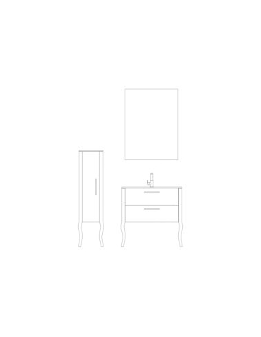 Composición de baño Flavia 90 cm