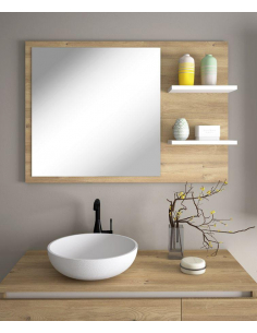 Espejo con marco y repisas...