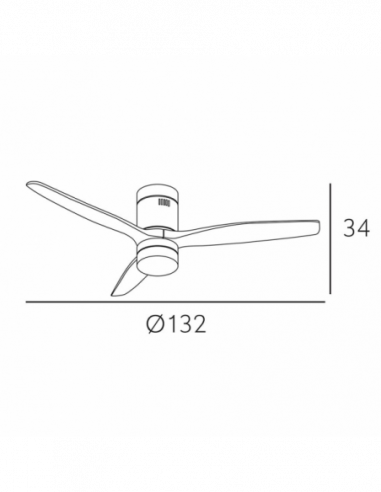 Ventilador de techo DC Aguilon níquel...