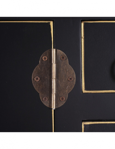 Consola Oriental Negra 4 Puertas y 3...