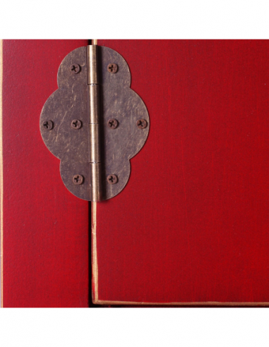 Consola 2 puertas y 6 cajones rojo