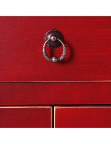 Mesita 2 puertas y 1 cajón rojo