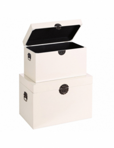 Set 2 baúles blanco madera... 2