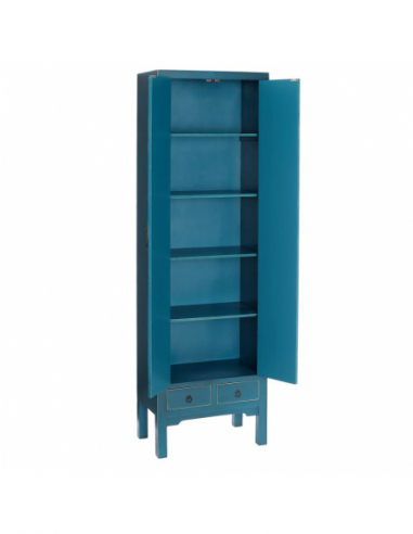 Armario 2 puertas y 2 cajones azul