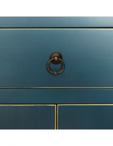 Armario 2 puertas y 2 cajones azul