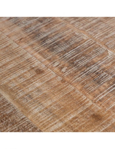 Mesa comedor redonda blanco decapé