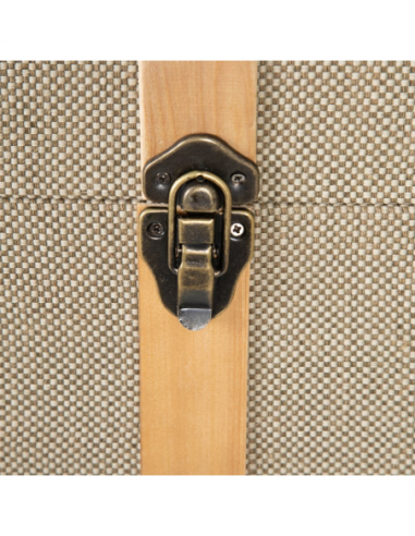 Set 2 baúles beige con detalles dorados