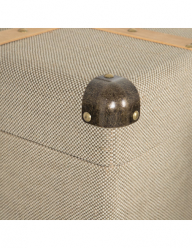 Set 2 baúles beige con detalles dorados