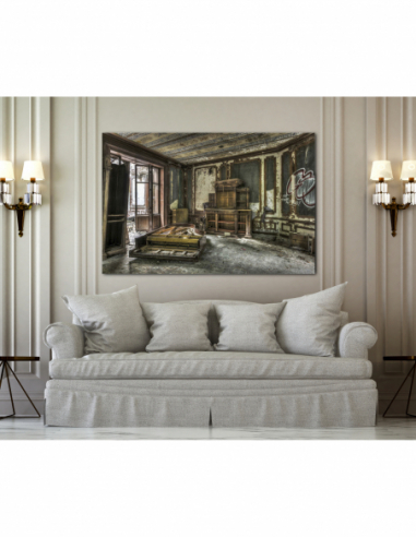 Cuadro cristal piano en habitación