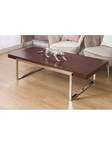 Mesa de centro acero y madera