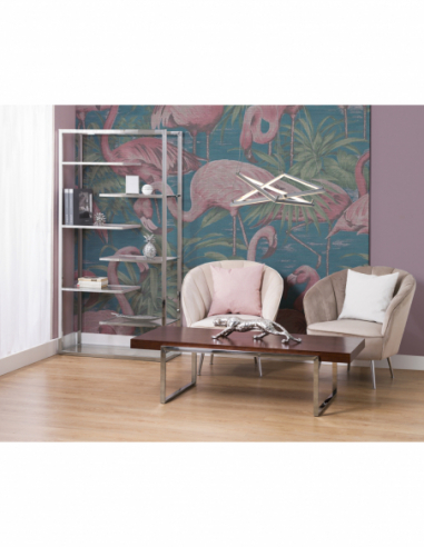 Mesa de centro acero y madera