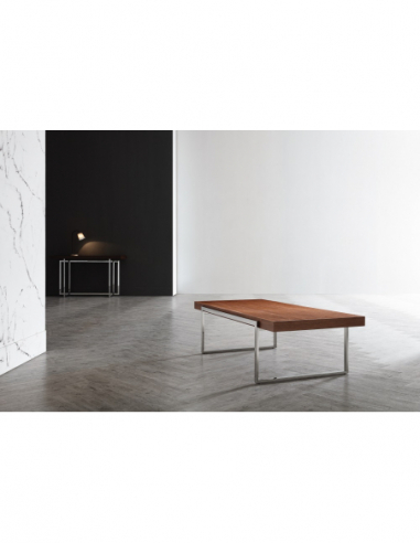 Mesa de centro acero y madera