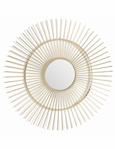 Espejo metal dorado rayos