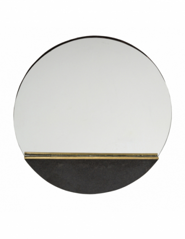 Espejo con Detalle en Mármol Negro