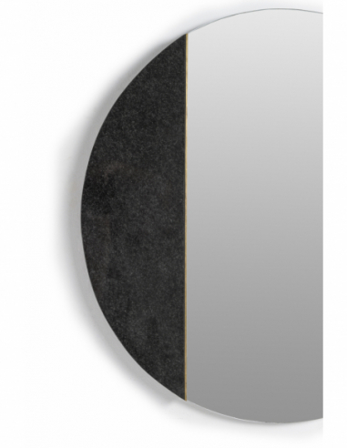 Espejo con Detalle en Mármol Negro