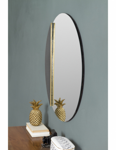 Espejo con Detalle en Mármol Negro