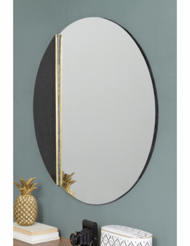 Espejo con Detalle en Mármol Negro