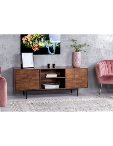 Mesa tv Push 2 puertas - nogal Mesa tv Push 2 puertas - nogal